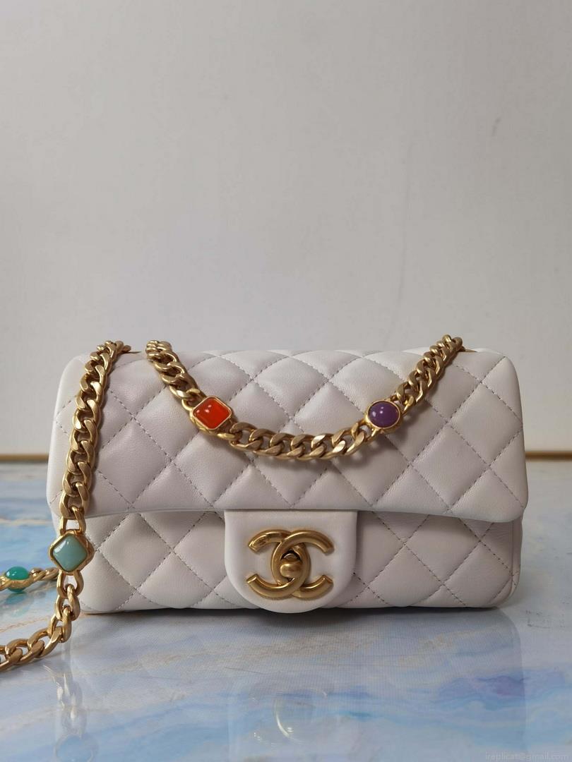 Chanel AS2380 Flap Bag Lambskin B05098 White