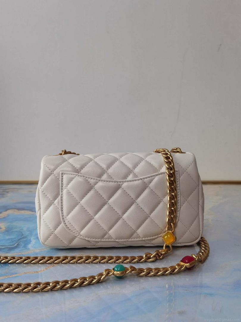 Chanel AS2380 Flap Bag Lambskin B05098 White