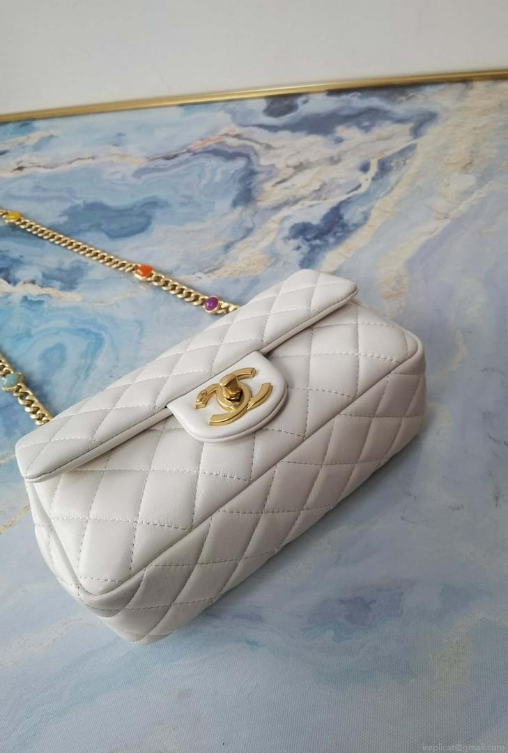 Chanel AS2380 Flap Bag Lambskin B05098 White