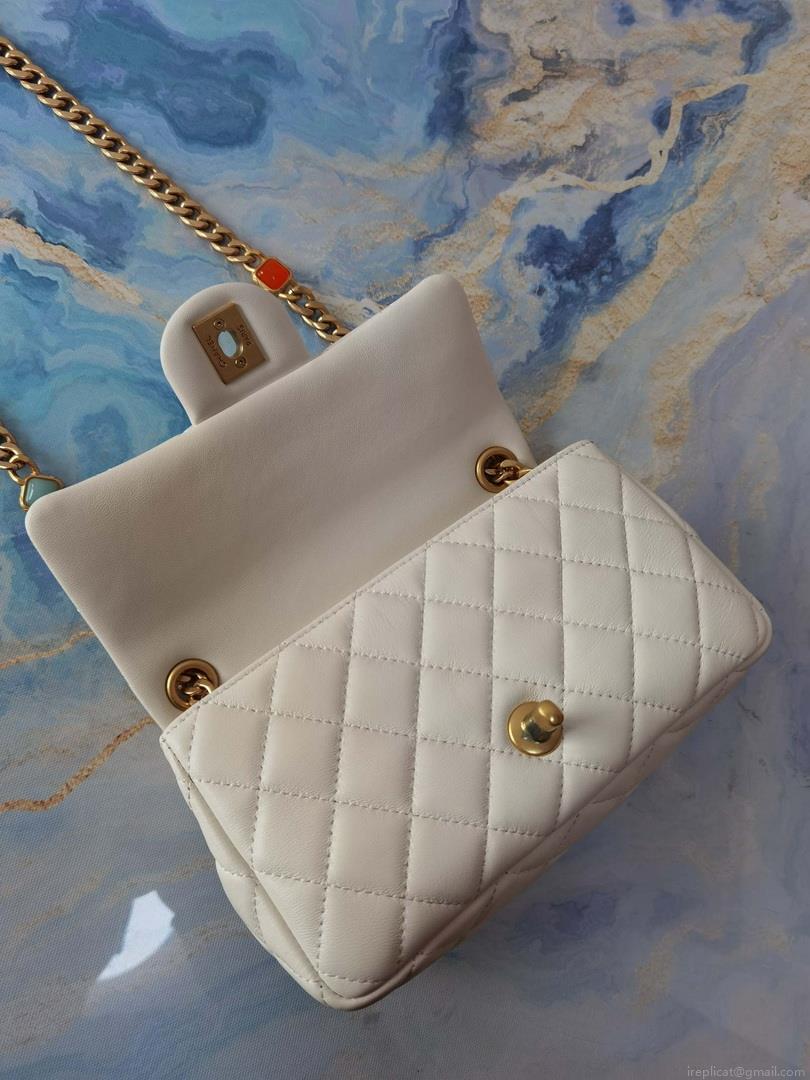 Chanel AS2380 Flap Bag Lambskin B05098 White