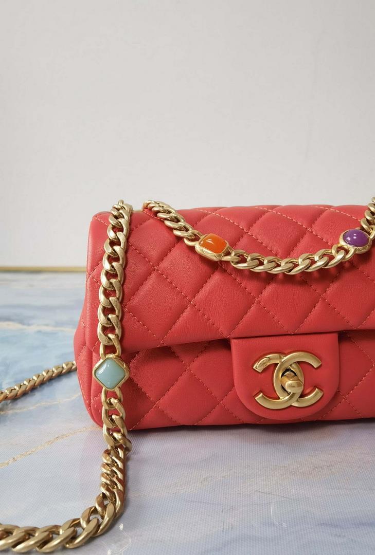 Chanel AS2380 Flap Bag Lambskin B05098 Red
