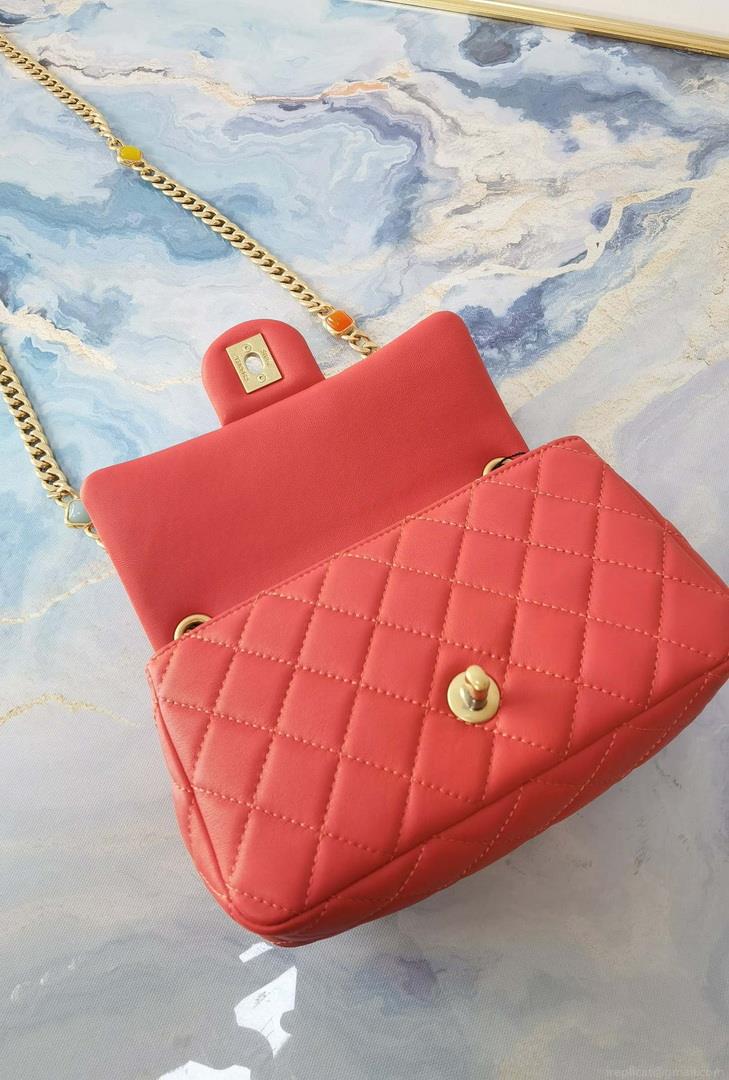 Chanel AS2380 Flap Bag Lambskin B05098 Red