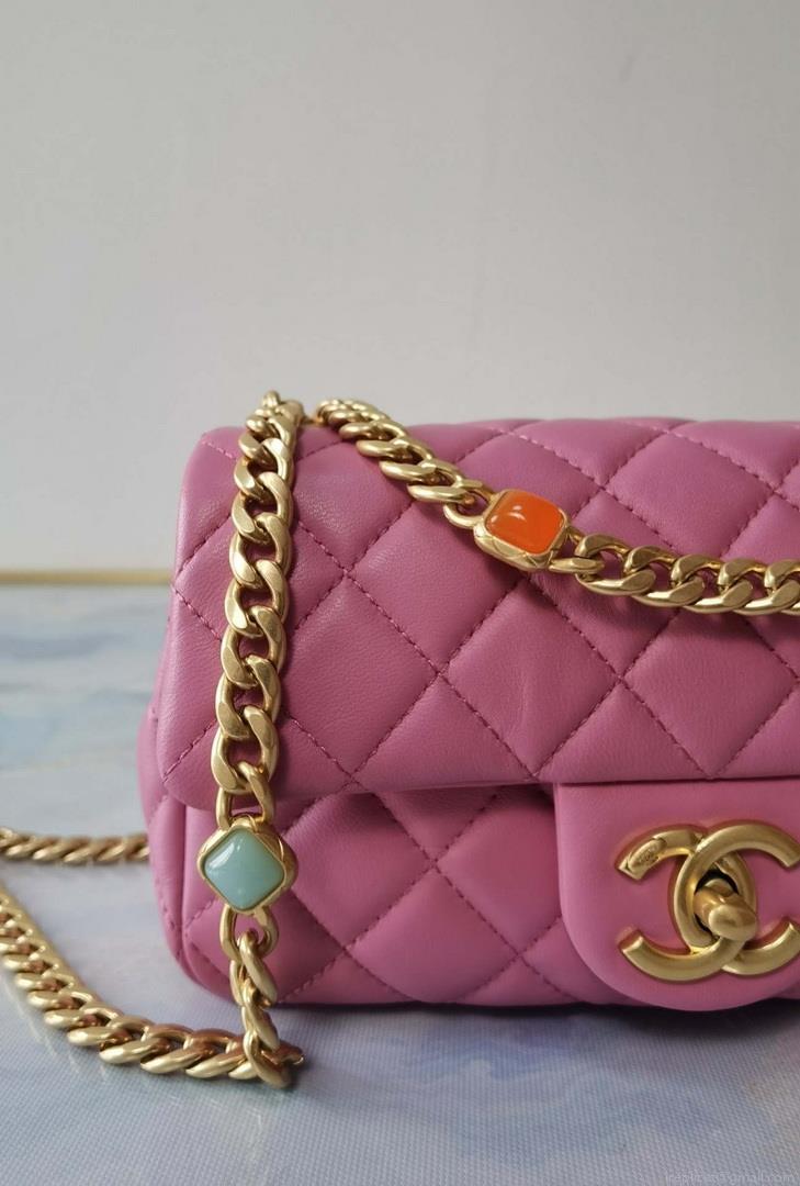 Chanel AS2380 Flap Bag Lambskin B05098 Pink