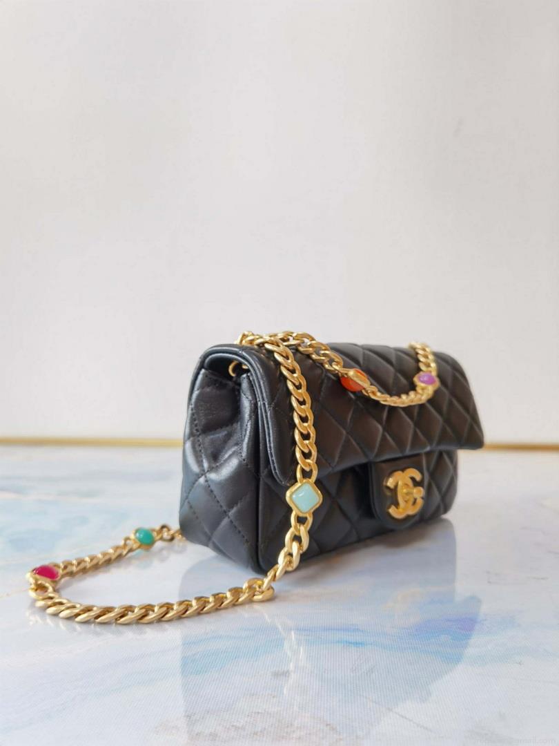 Chanel AS2380 Flap Bag Lambskin Black