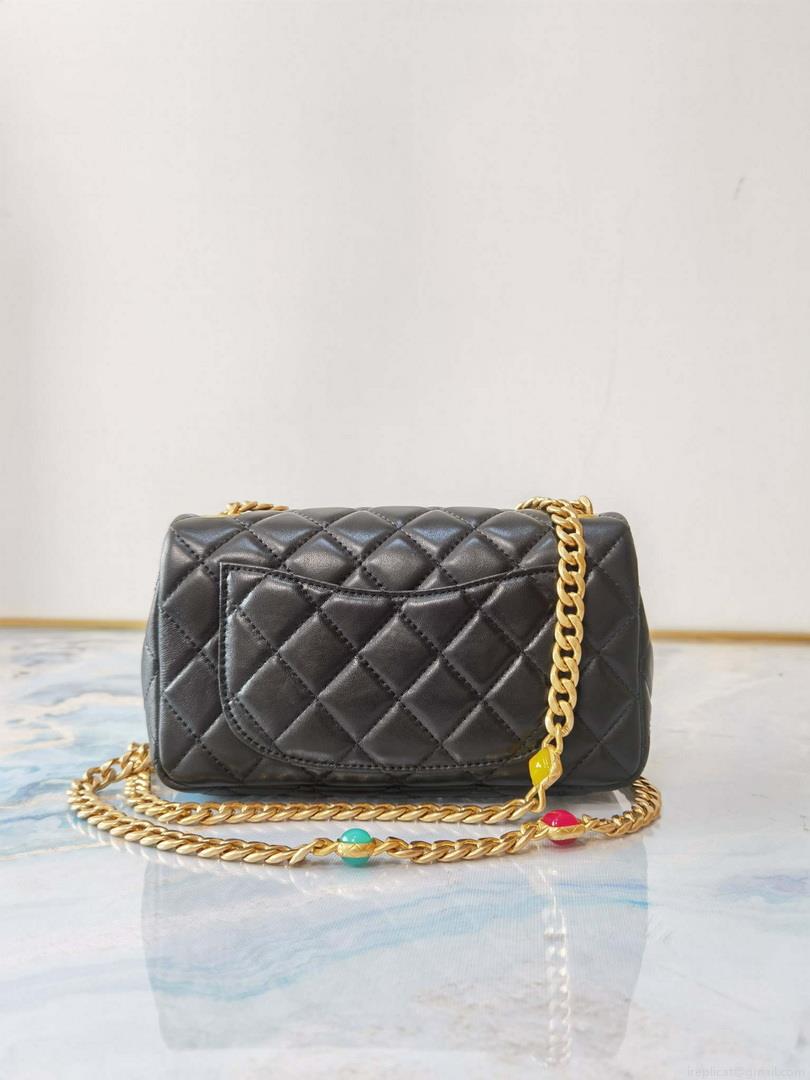 Chanel AS2380 Flap Bag Lambskin Black