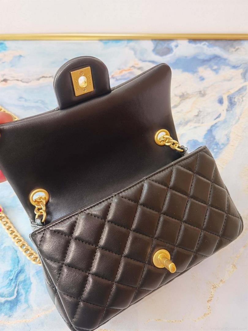 Chanel AS2380 Flap Bag Lambskin Black