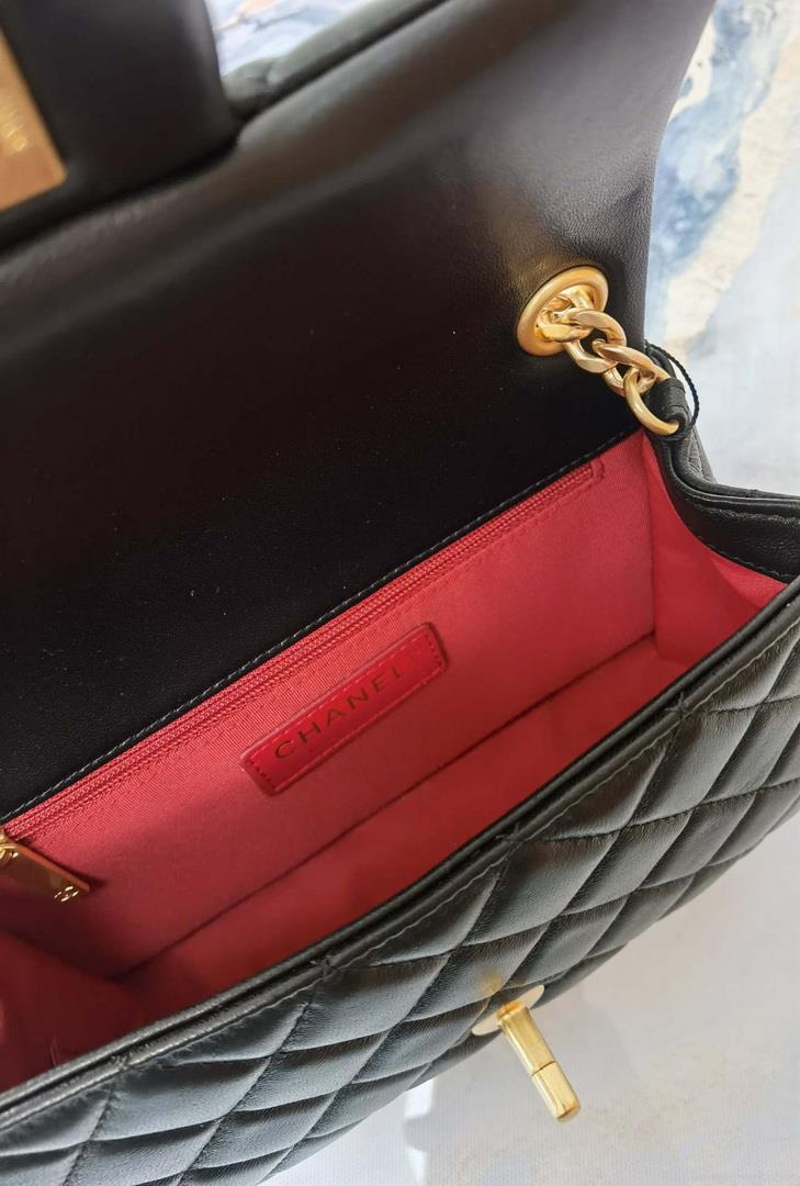 Chanel AS2380 Flap Bag Lambskin Black
