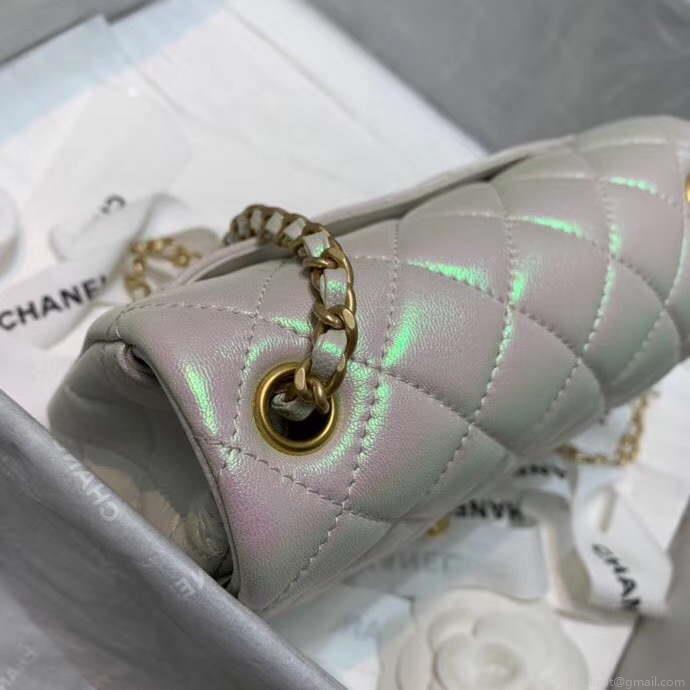 Chanel As1786 Flap Bag NA106 Shoulder Handbag B02916 Lambskin Silver