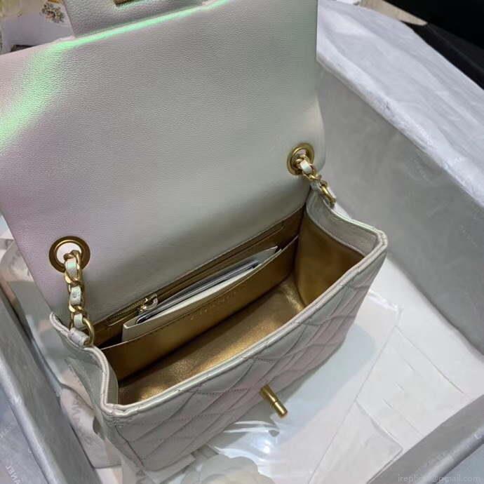 Chanel As1786 Flap Bag NA106 Shoulder Handbag B02916 Lambskin Silver
