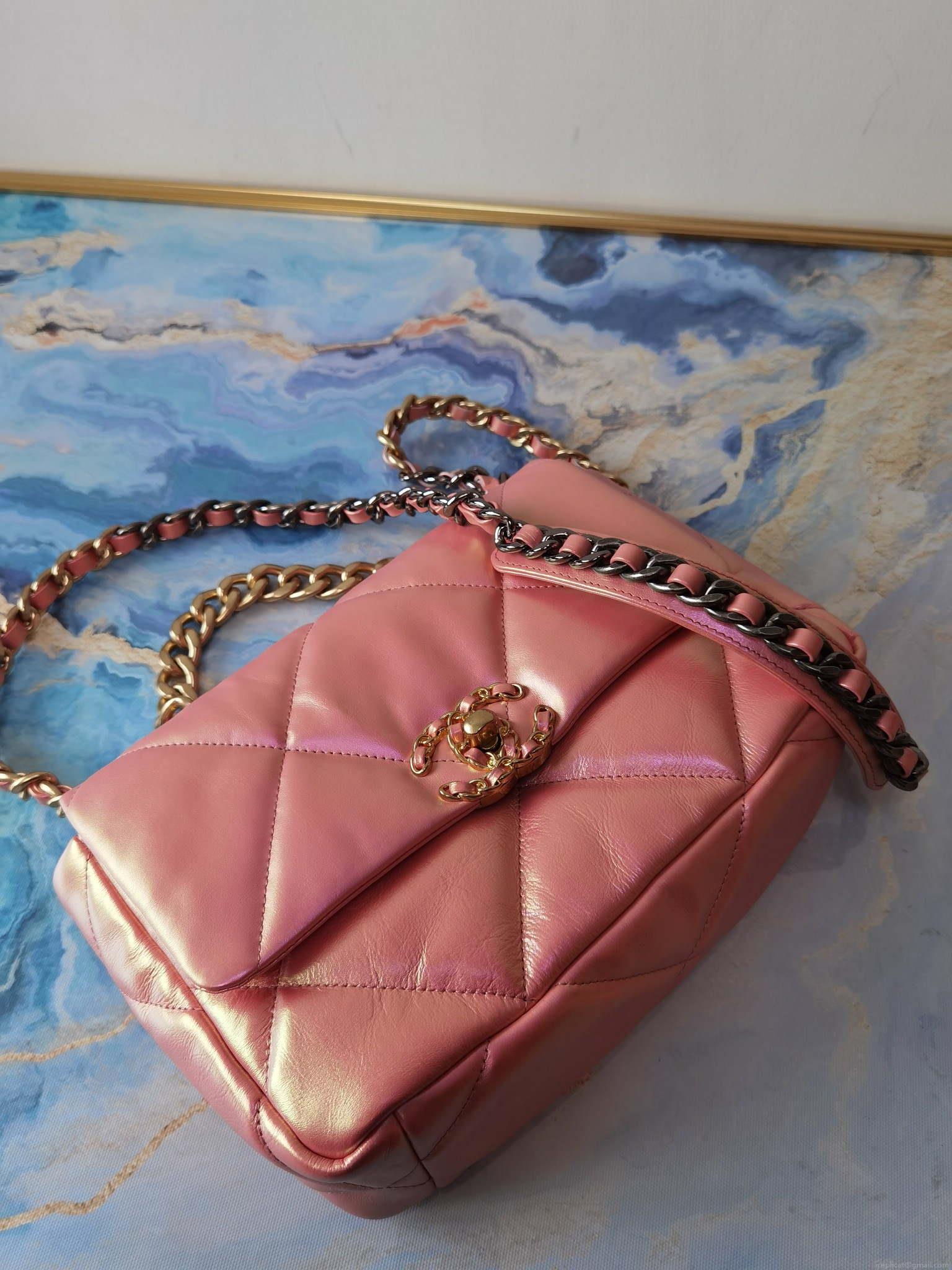 Chanel AS1160 Chanel 19 Flap B02511 N6512 Lambskin Bag Pink