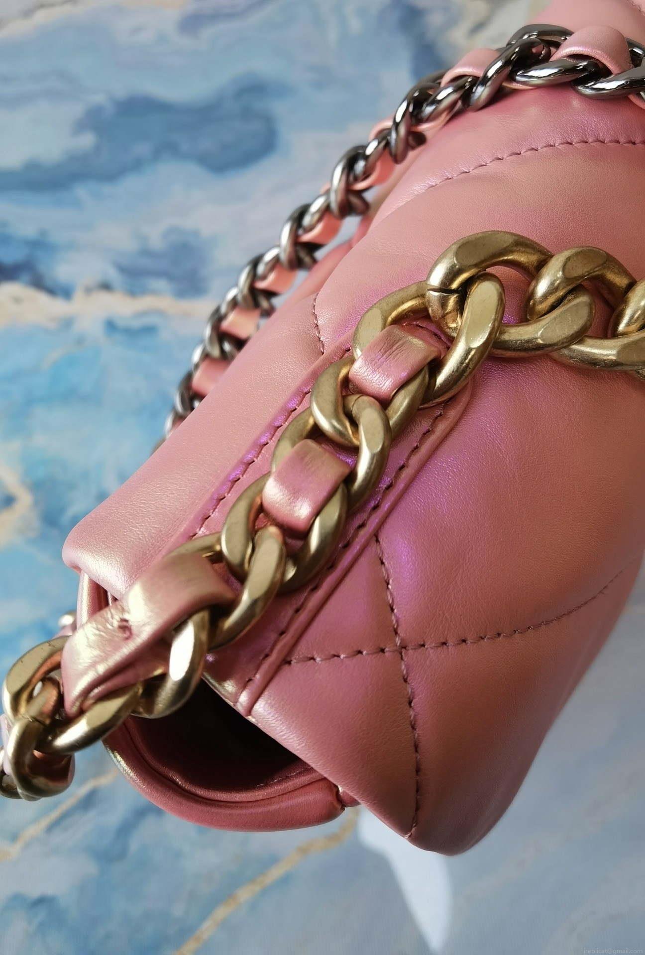 Chanel AS1160 Chanel 19 Flap B02511 N6512 Lambskin Bag Pink