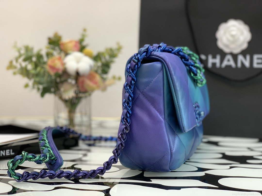 Chanel AS1160 Chanel 19 Flap B02511 N6512 Lambskin Bag Blue