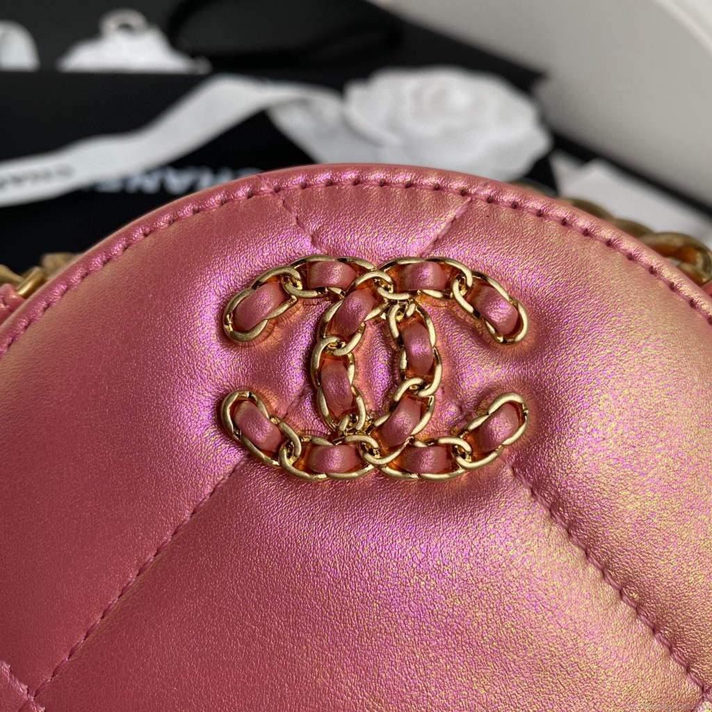 Chanel AP0945 chanel 19 clutch with chain Lambskin Pink