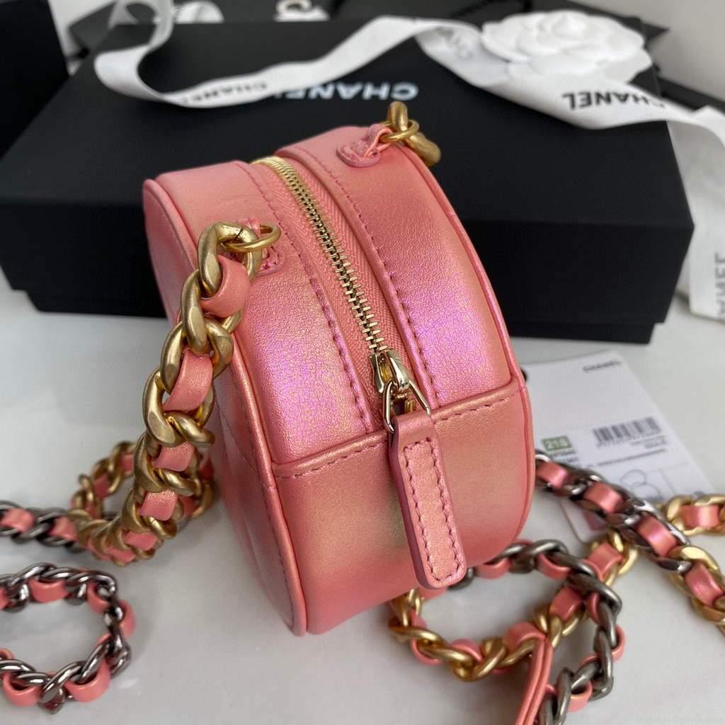 Chanel AP0945 chanel 19 clutch with chain Lambskin Pink