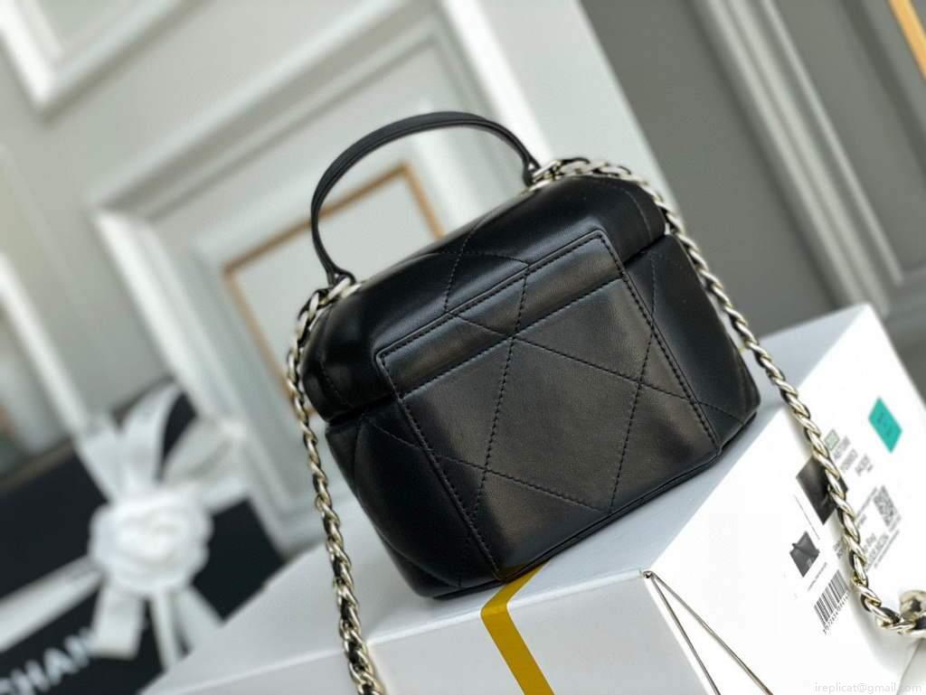 Chanel AS2630 Small Vanity Case Lambskin Black