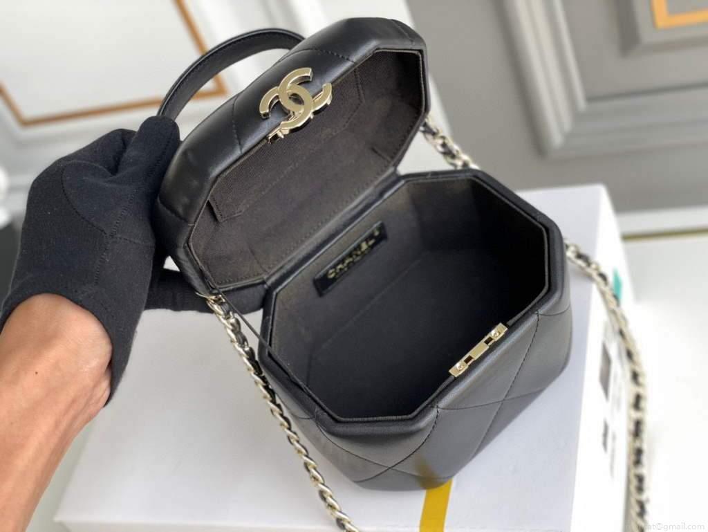 Chanel AS2630 Small Vanity Case Lambskin Black