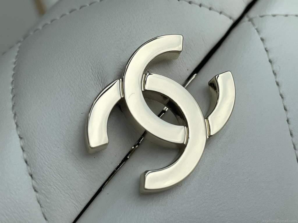 Chanel AS2630 Small Vanity Case Lambskin White