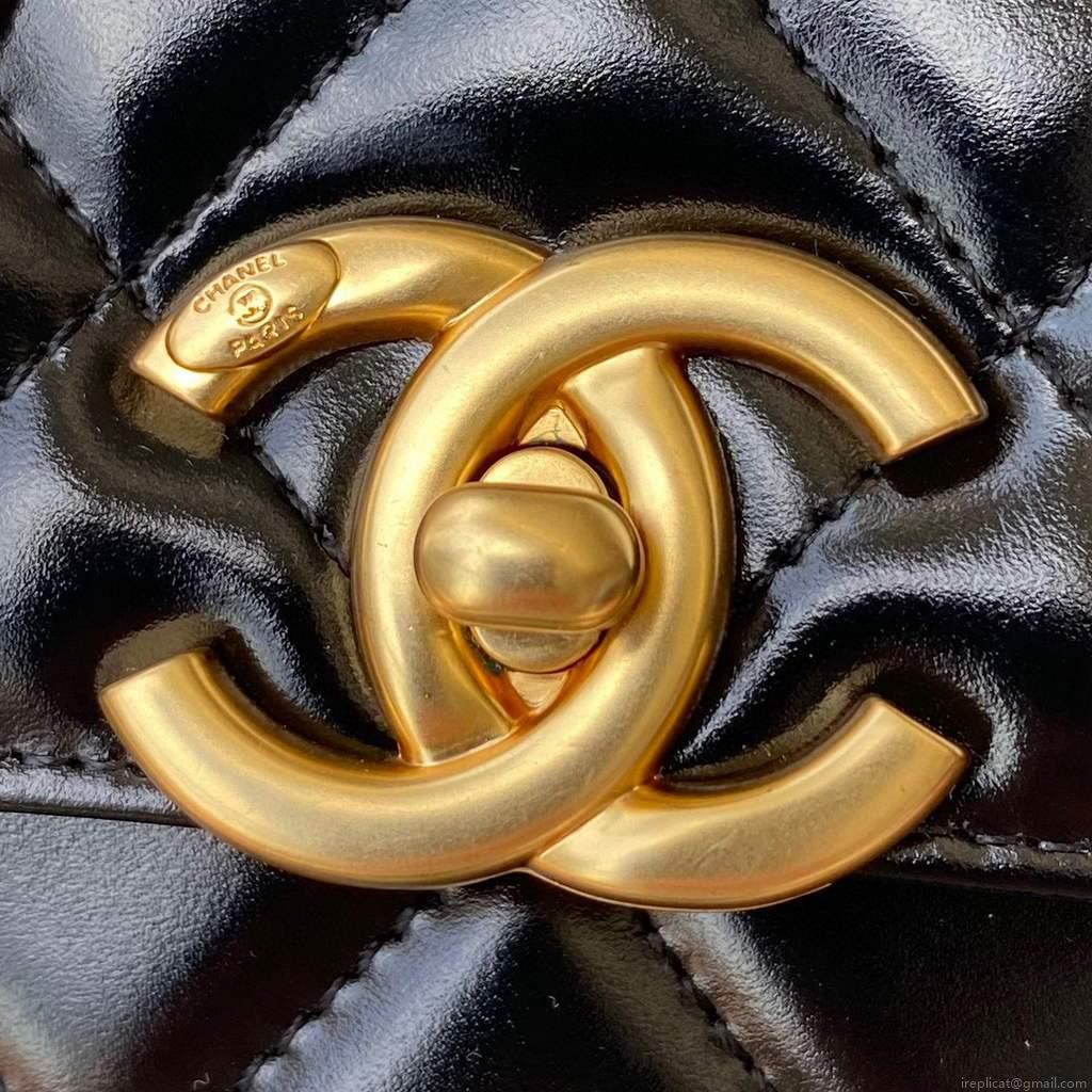 Chanel AS2649 Small Flap Bag Calfskin Black
