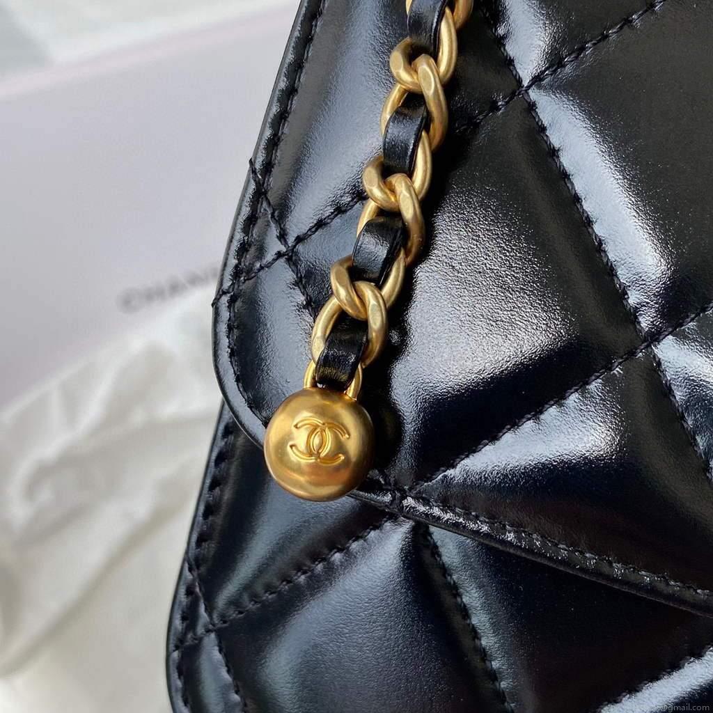 Chanel AS2649 Small Flap Bag Calfskin Black