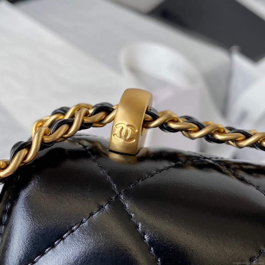 Chanel AS2649 Small Flap Bag Calfskin Black