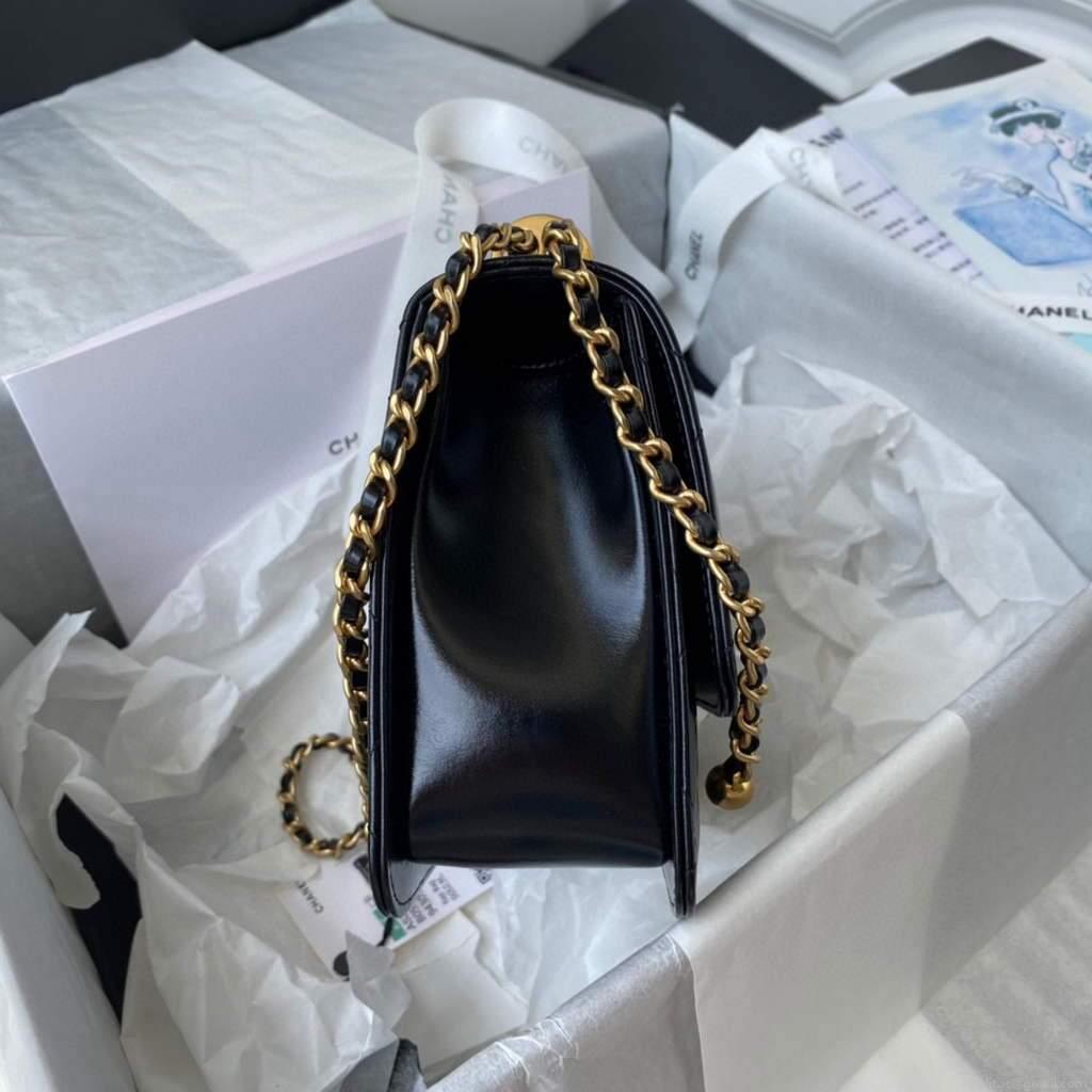 Chanel AS2649 Small Flap Bag Calfskin Black
