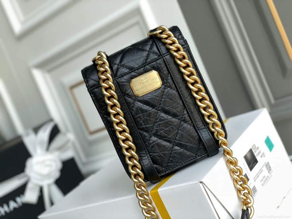 Chanel AS2695 Mini Flap Bag Calfskin Black