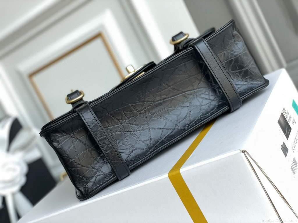 Chanel AS2696 Flap Bag Calfskin Black