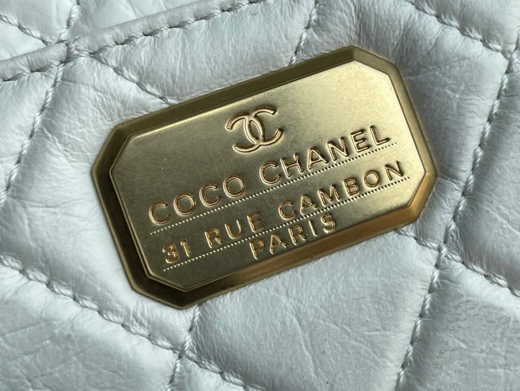 Chanel AS2696 Flap Bag Calfskin White