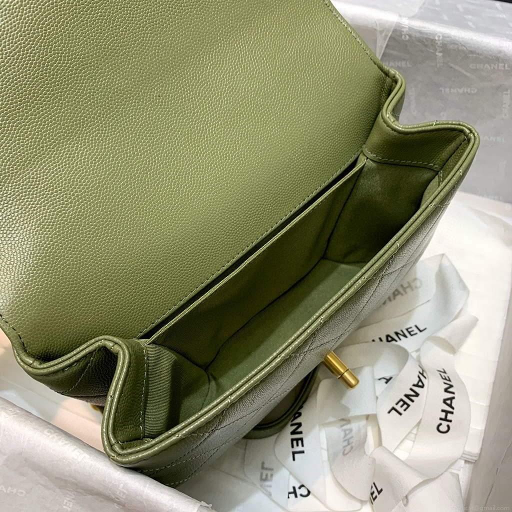 Chanel AS2711 Golden Chain Mini Flap Should Bag Green