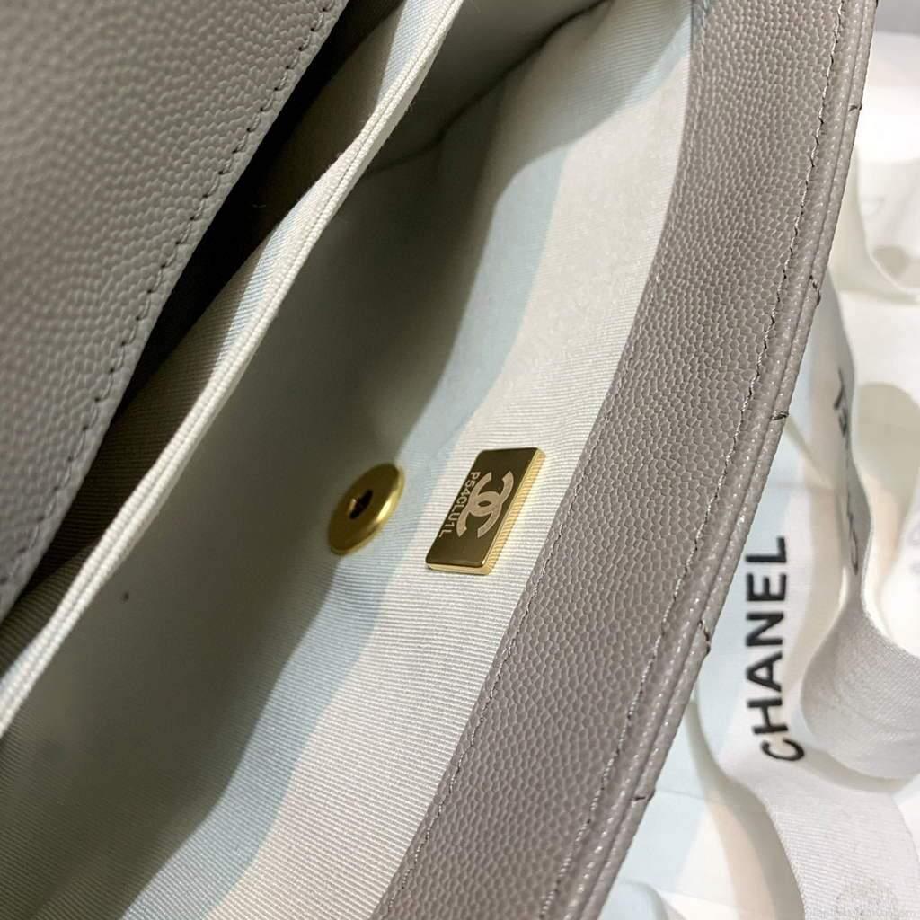 Chanel AS2711 Golden Chain Mini Flap Should Bag Grey