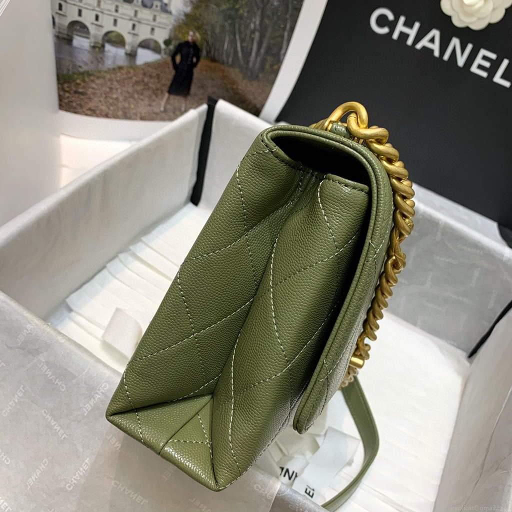 Chanel AS2764 Golden Chain Flap Should Bag Green