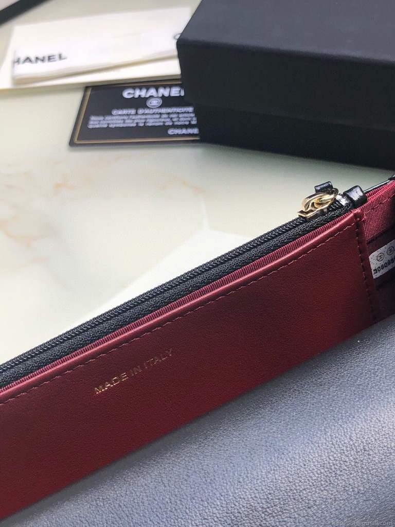 Chanel Shoulder Flap Mini Bag Lambskin AS2289 Black