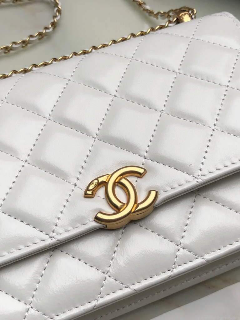 Chanel Shoulder Flap Mini Bag AS2289 Lambskin Beige