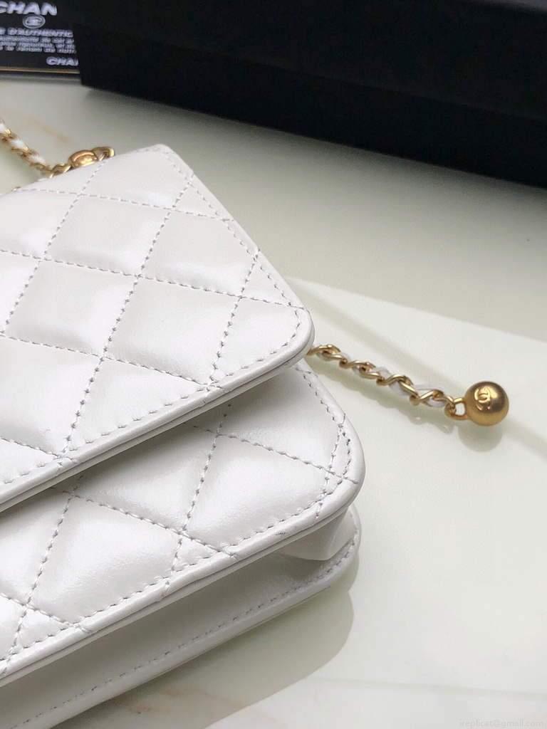 Chanel Shoulder Flap Mini Bag AS2289 Lambskin Beige