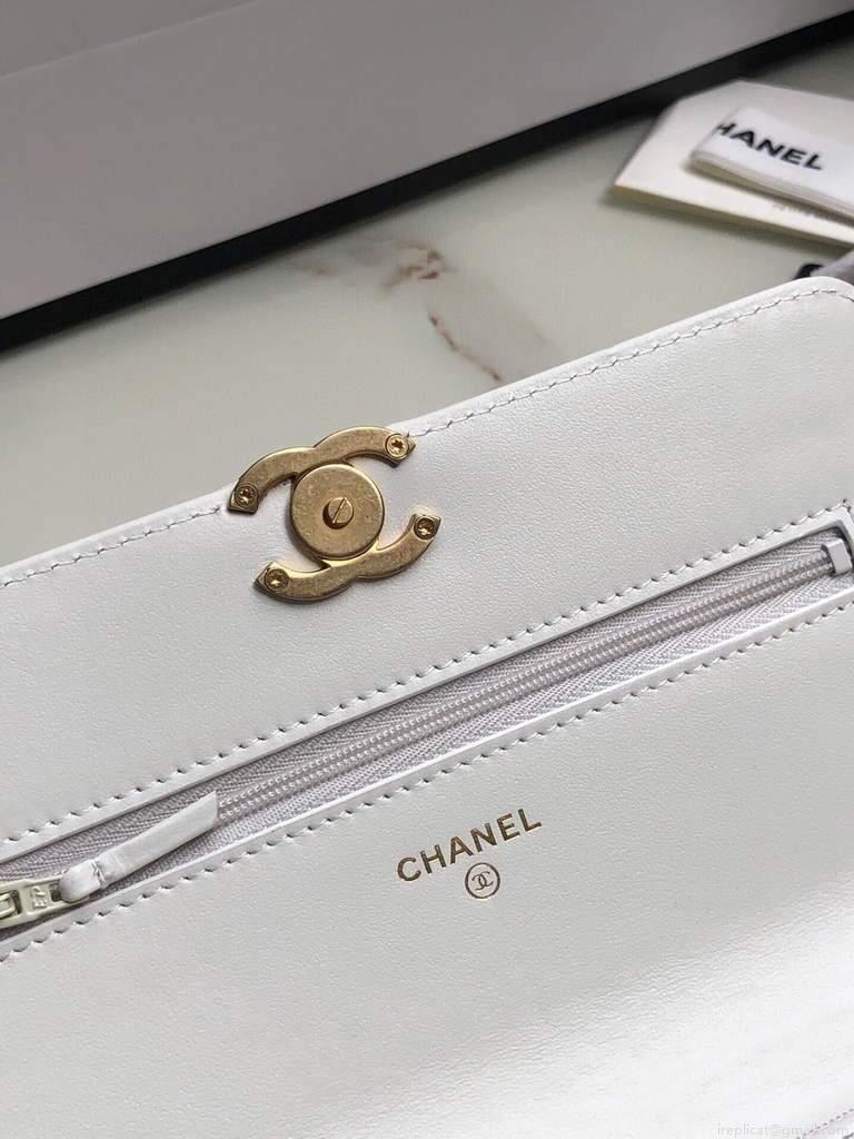 Chanel Shoulder Flap Mini Bag AS2289 Lambskin Beige