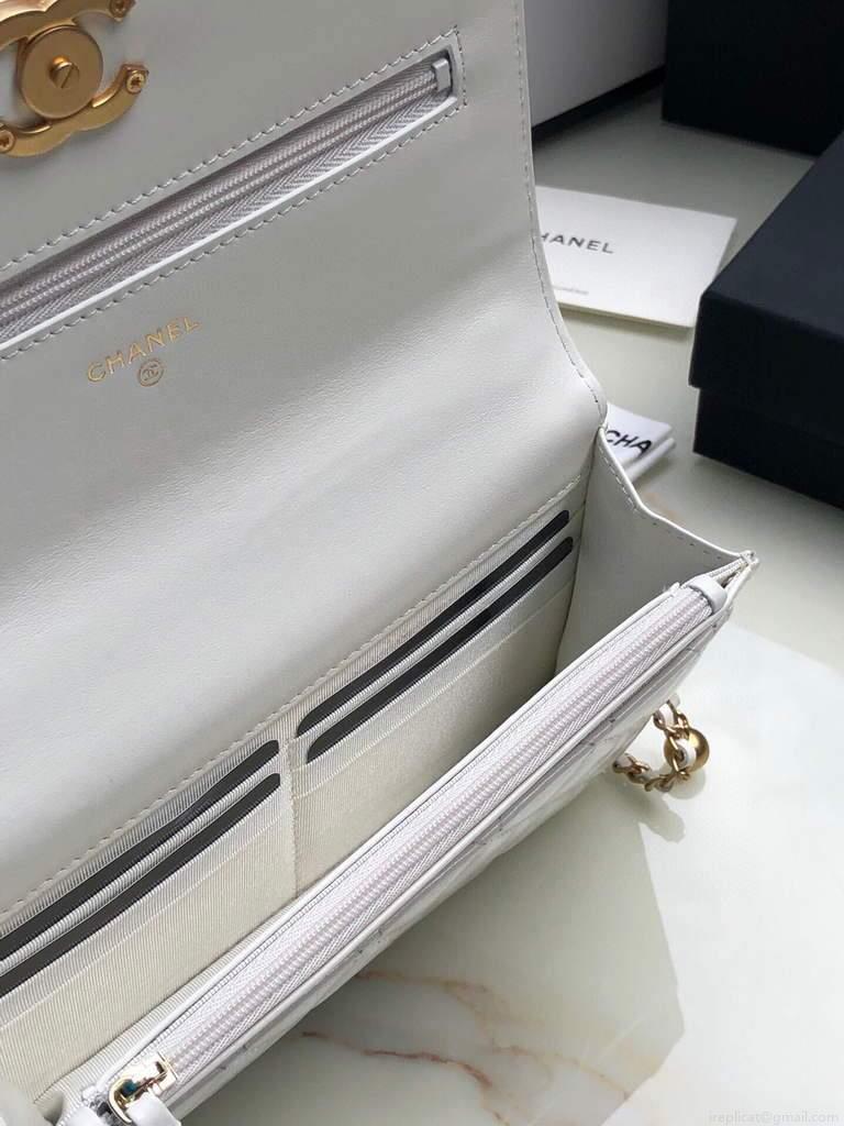 Chanel Shoulder Flap Mini Bag AS2289 Lambskin Beige