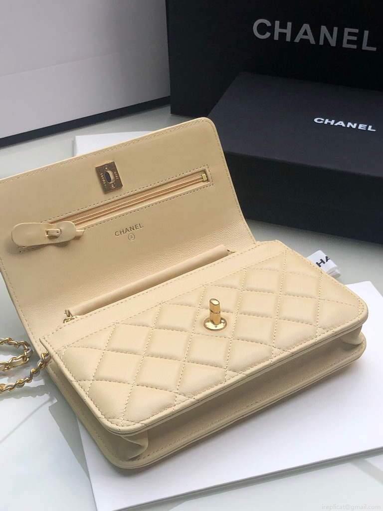 Chanel Wallet on Chain Lambskin AP1450 Apricot