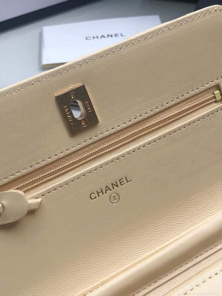 Chanel Wallet on Chain Lambskin AP1450 Apricot