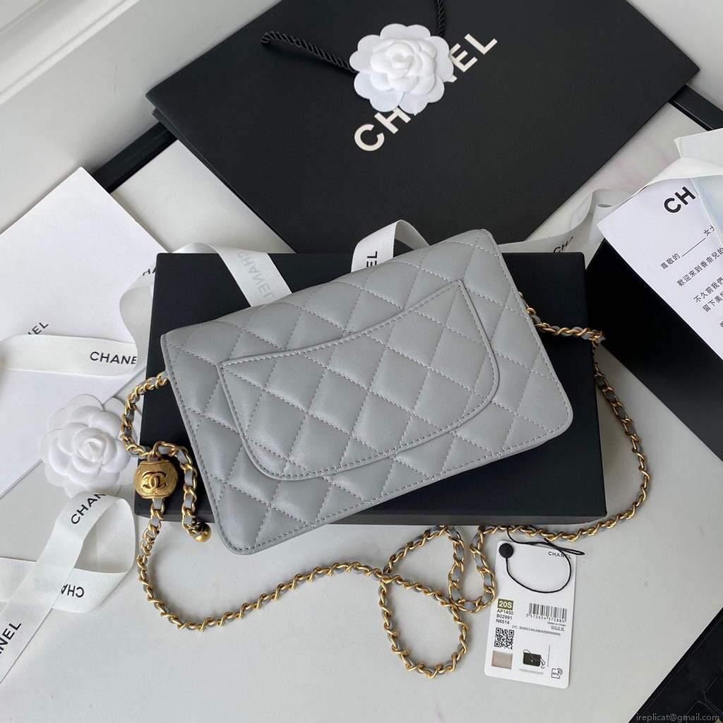 Chanel Wallet on Chain Lambskin AP1450 Grey