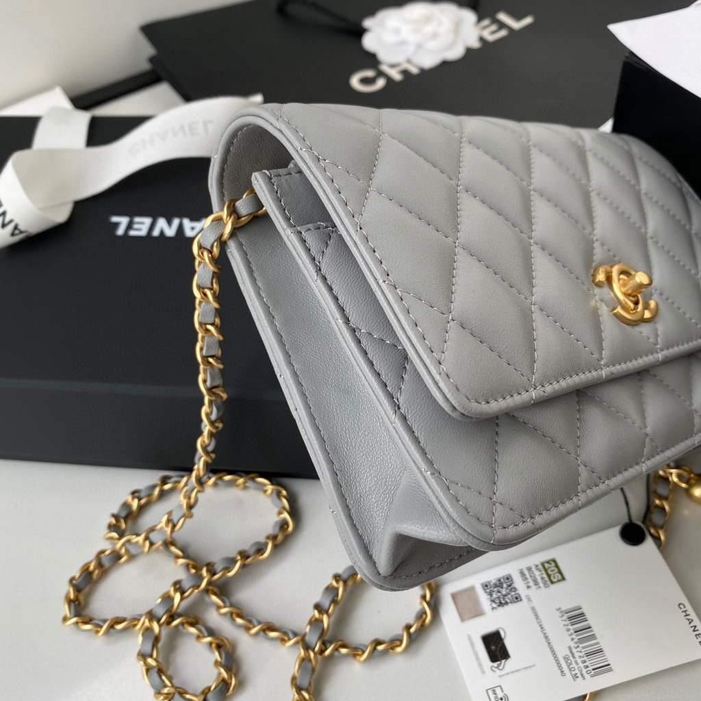 Chanel Wallet on Chain Lambskin AP1450 Grey