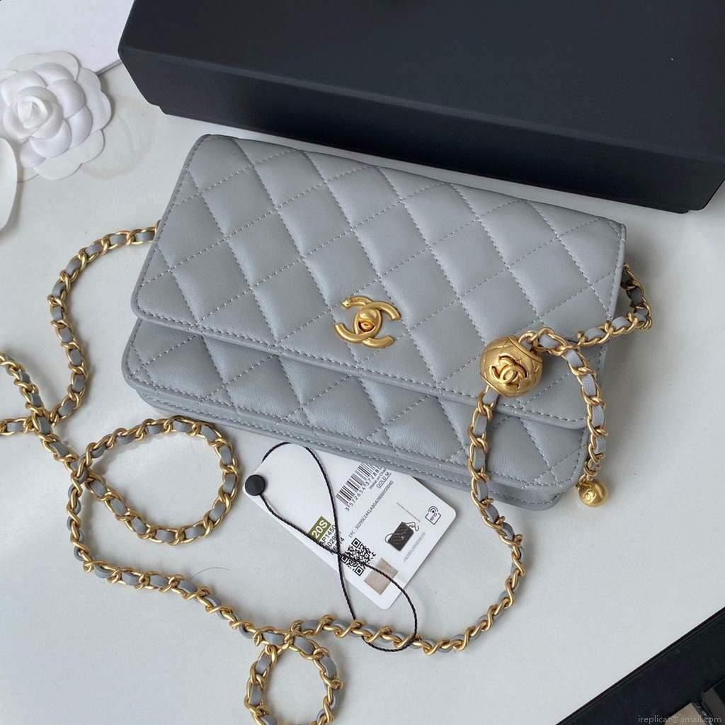 Chanel Wallet on Chain Lambskin AP1450 Grey