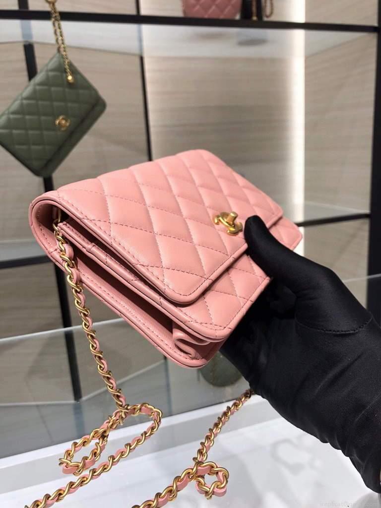 Chanel Wallet on Chain Lambskin AP1450 Pink
