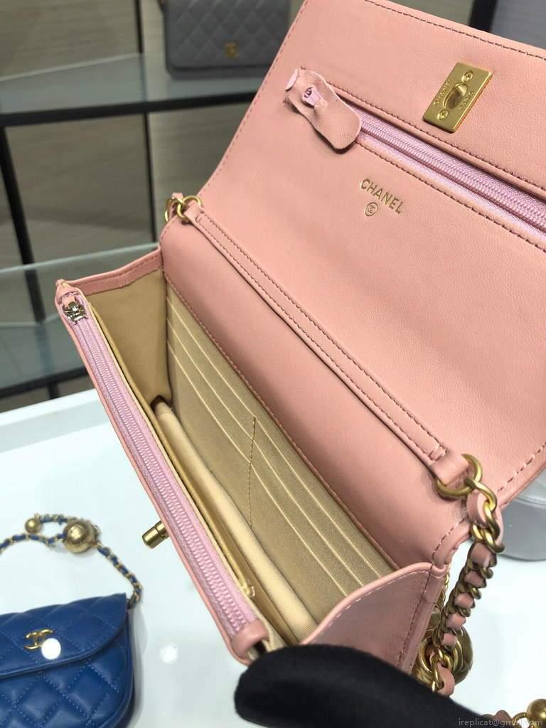 Chanel Wallet on Chain Lambskin AP1450 Pink