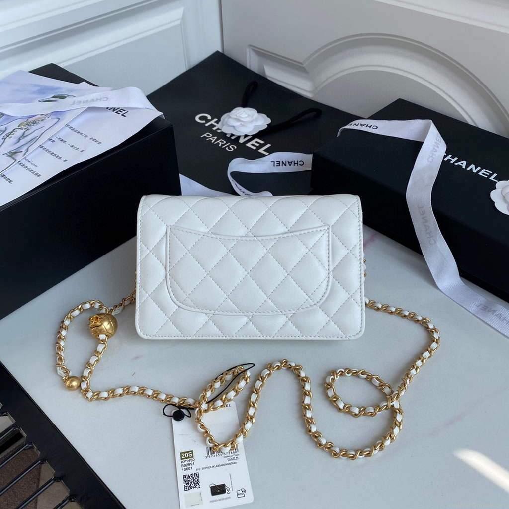 Chanel Wallet on Chain Lambskin AP1450 White