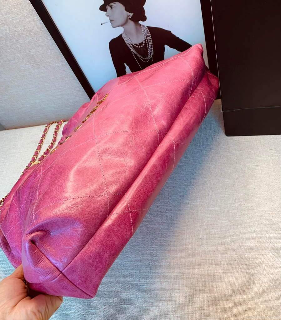 Chanel A68200 Large Chain Shopping Bag Plum