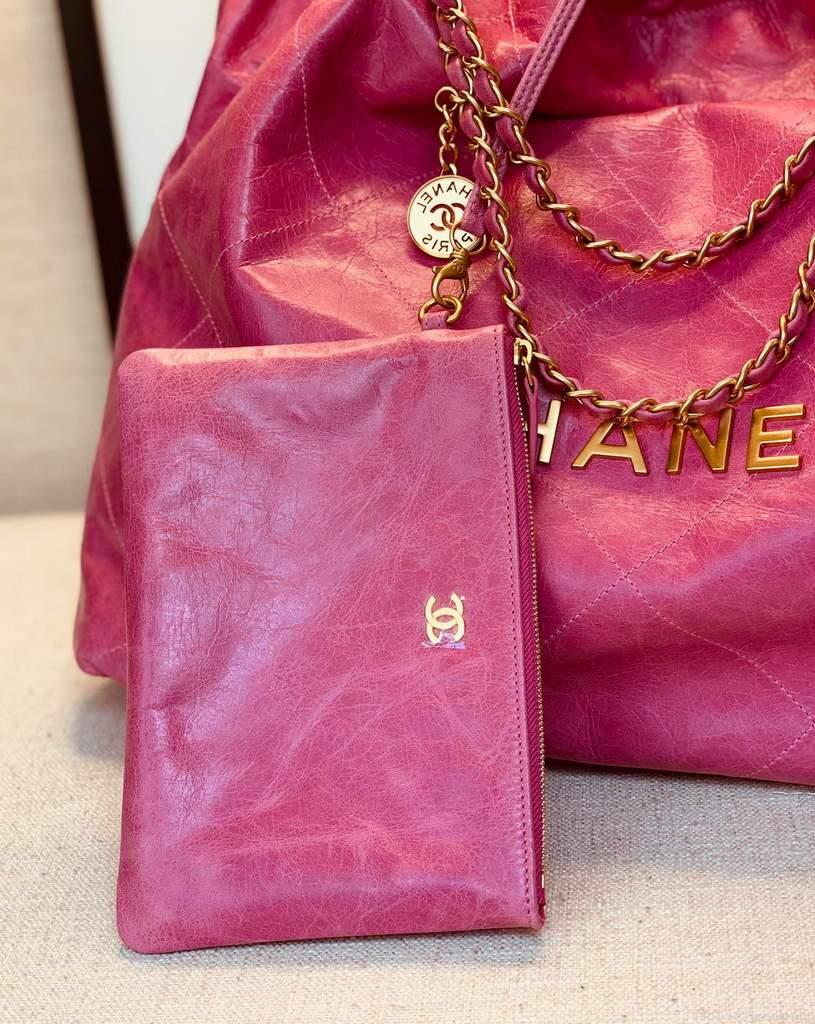 Chanel A68200 Large Chain Shopping Bag Plum