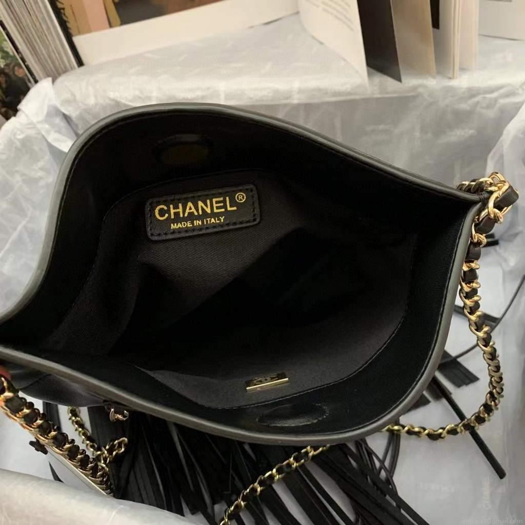 Chanel AS2956 Shopping Bag Calfskin Black