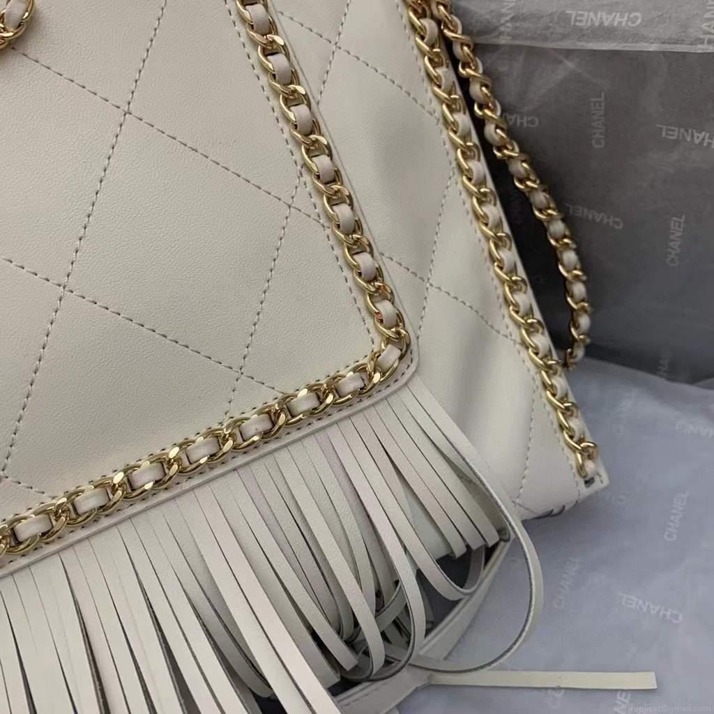 Chanel AS2956 Shopping Bag Calfskin White