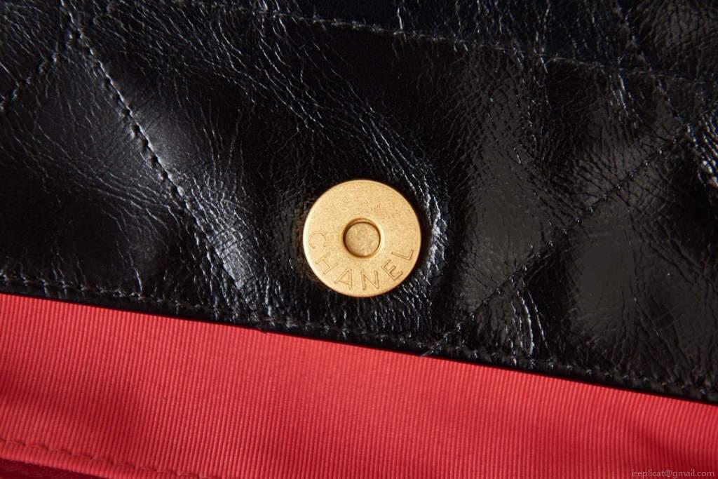 Chanel Shopping Bag Tote AS3261 Black with Glod