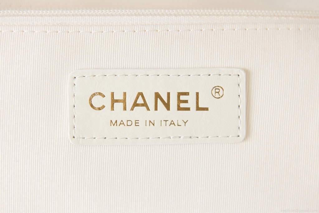 Chanel Shopping Bag Tote AS3261 White with black